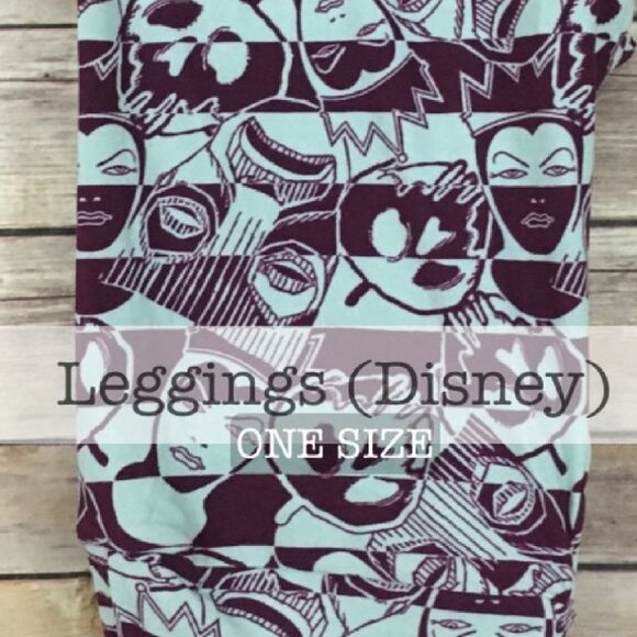 NWT Lularoe OS leggings Evil Queen Villains Disney’s Snow White movie one size - Picture 4 of 4